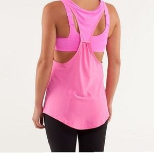 Lululemon Stash It Tank front pocket hot pink